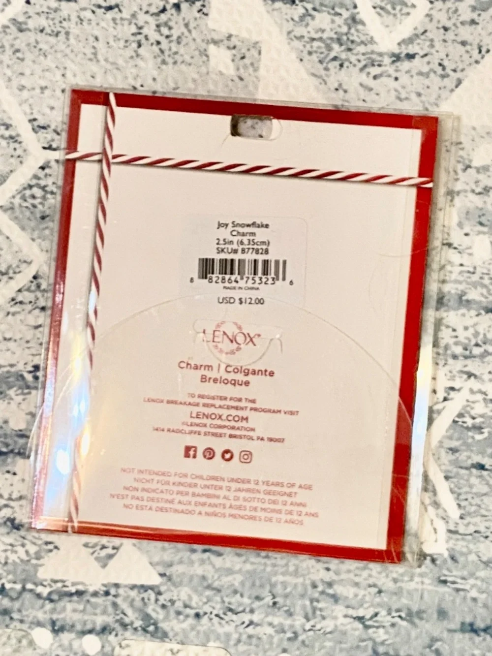 Joy Snowflake Ornament
